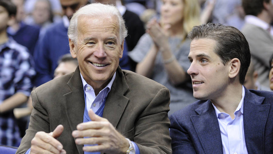 Joe And Hunter Biden Watching Game Wallpaper