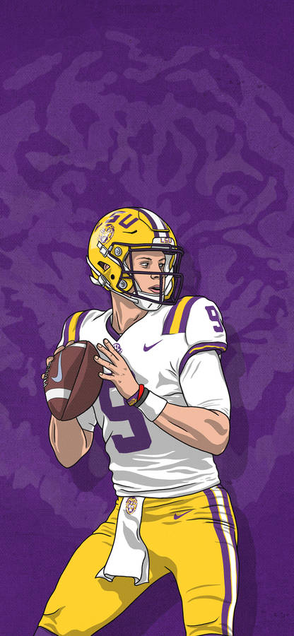 Joe Burrow Football Art Wallpaper