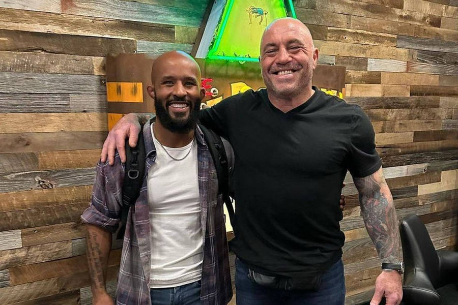 Joe Rogan With Demetrious Johnson Wallpaper