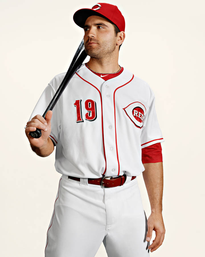 Joey Votto Bat Resting On Shoulder Wallpaper