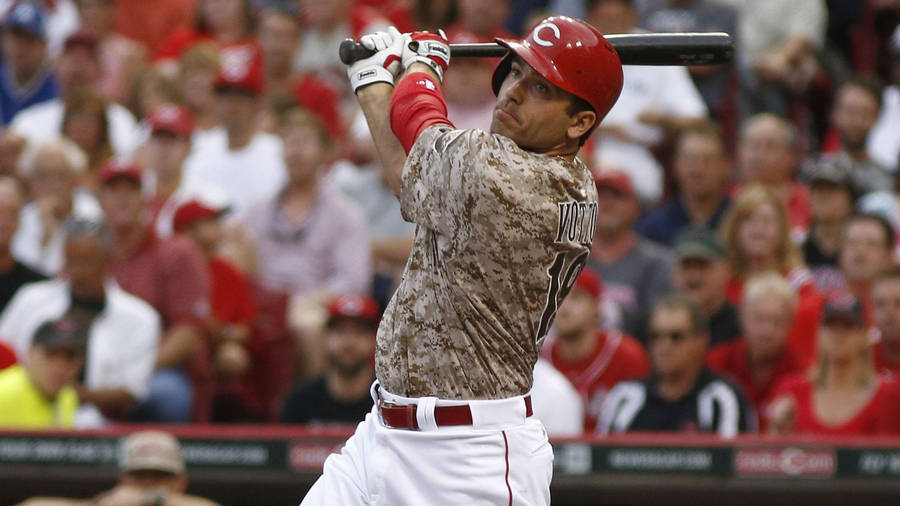 Joey Votto Perfect Swinging Posture Wallpaper