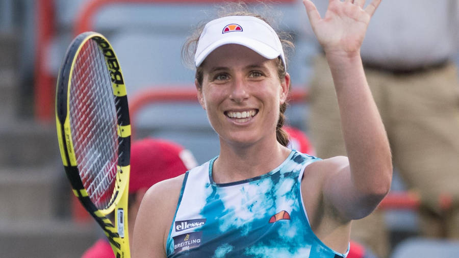 Johanna Konta Waving Wallpaper