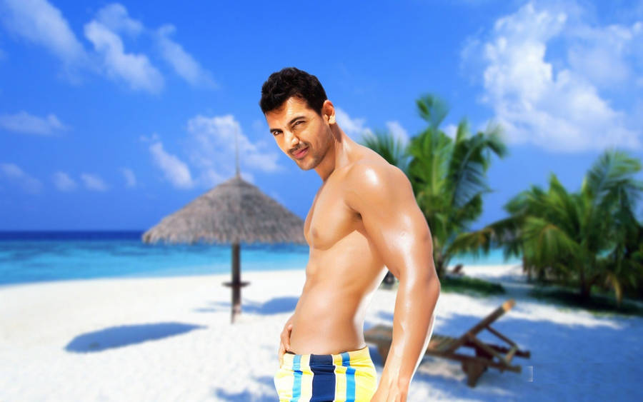 John Abraham Beach Body Wallpaper