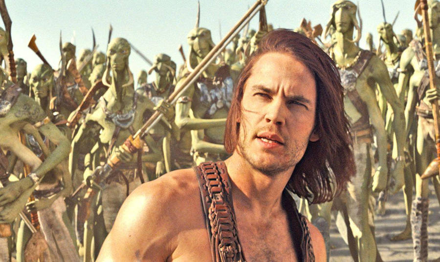 John Carter And Green Alien Soldiers Wallpaper