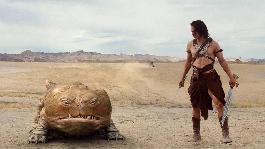 John Carter And Monster Creature Wallpaper