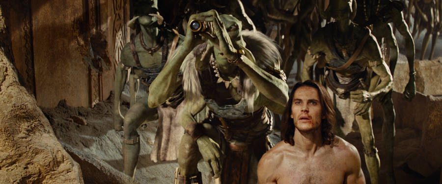 John Carter With Green Martians Wallpaper