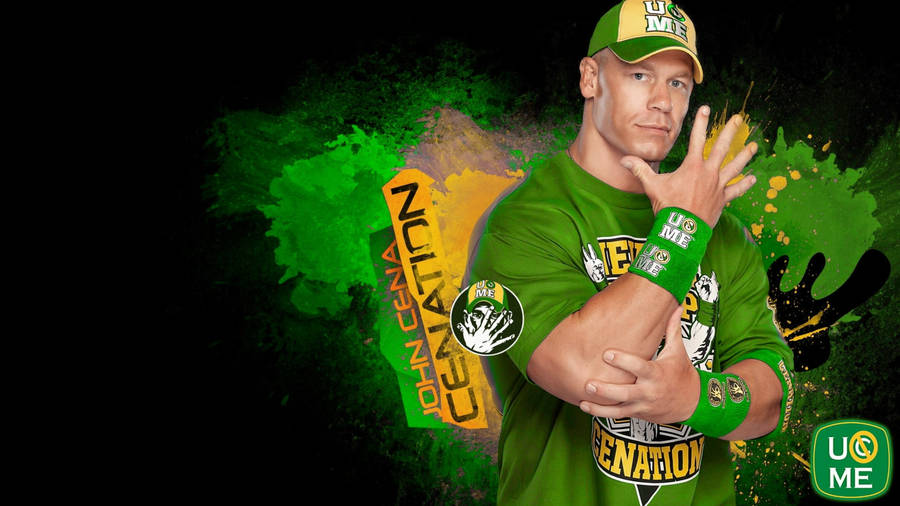 John Cena In Green T-shirt Wallpaper