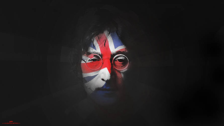 John Lennon Uk Flag Wallpaper