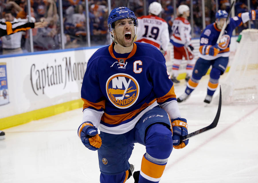 John Tavares Hyped Up New York Islanders Wallpaper