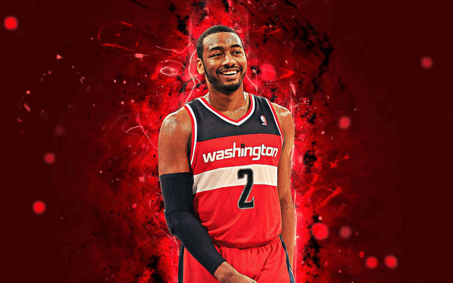 John Wall Red Abstract Art Wallpaper