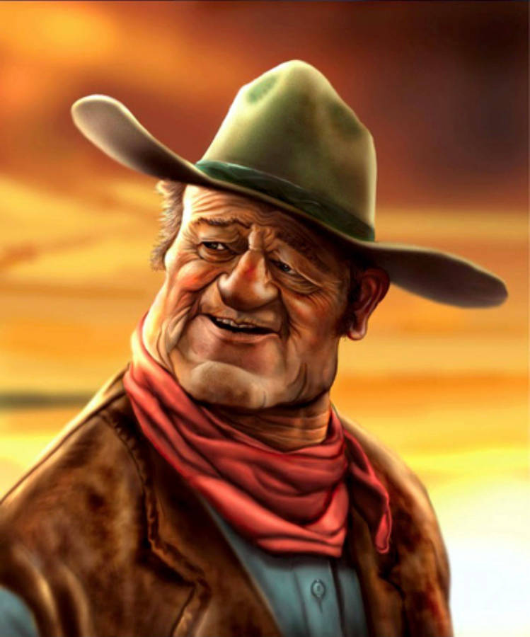 John Wayne Digital Art Wallpaper