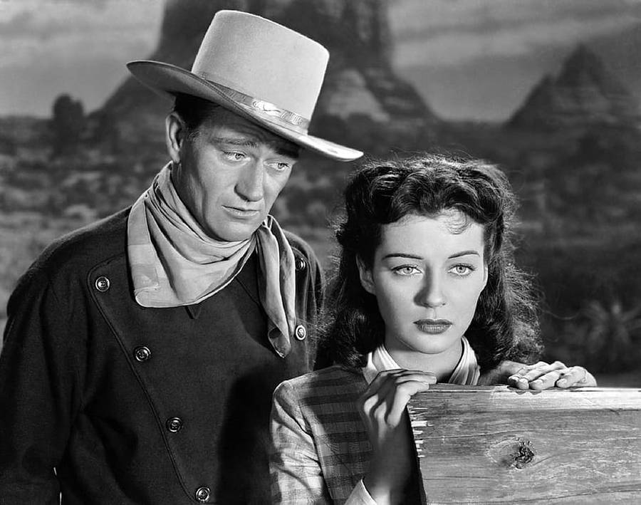 John Wayne With Gail Russel Wallpaper