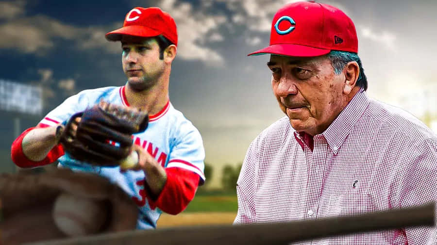 Johnny Bench Baseball Legend Pastand Present Wallpaper