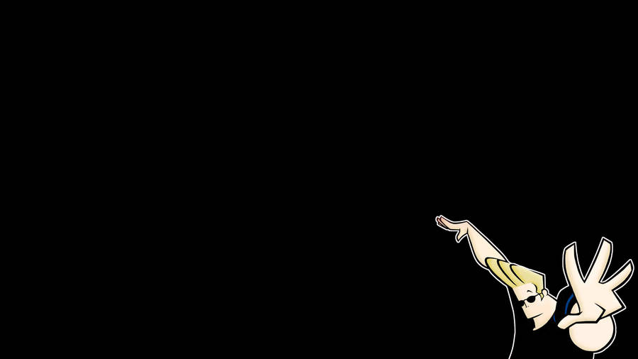 Johnny Bravo Black Background Wallpaper