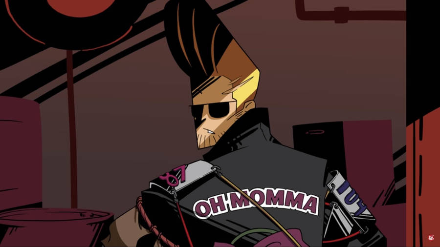 Johnny Bravo Cyberpunk Wallpaper