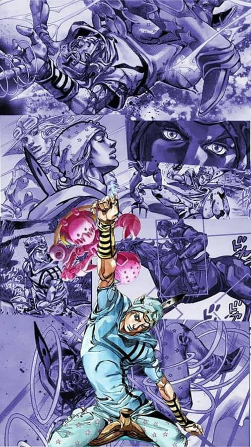 Johnny Joestar Manga Panels Wallpaper
