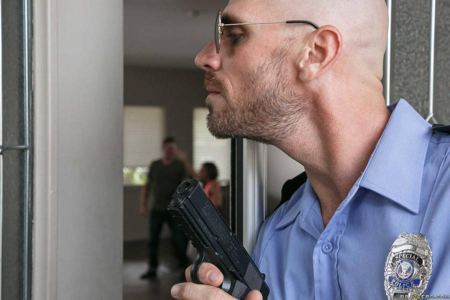 Johnny Sins As Cop Wallpaper