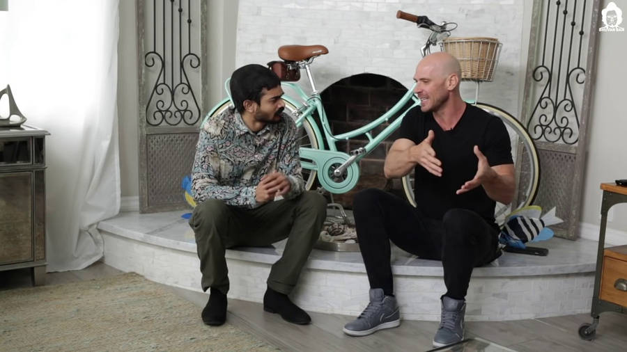 Johnny Sins During Interview Wallpaper