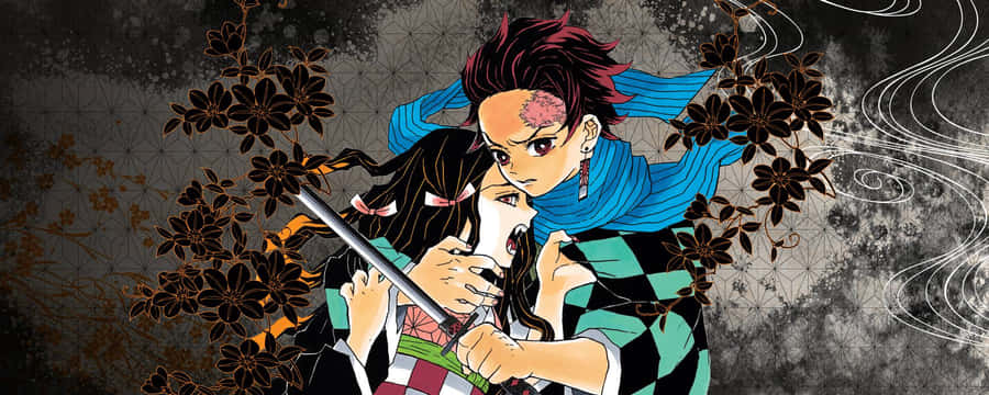 Join Tanjiro And His Friends On Their Quest To Save Nezuko In Demon Slayer Manga Wallpaper