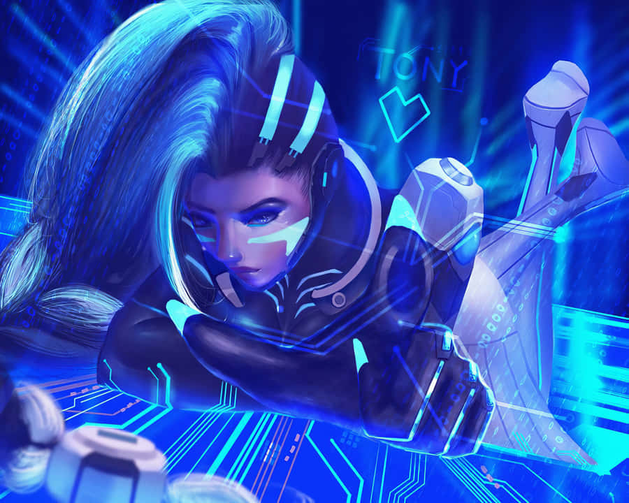 Join The Battle As Sombra In Overwatch Wallpaper