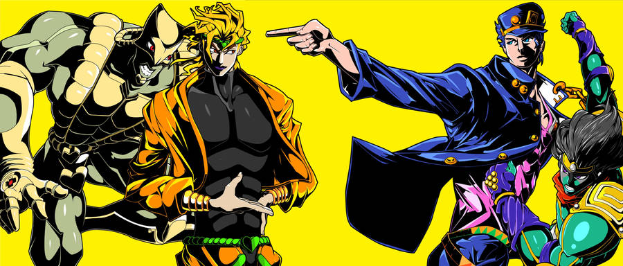 Jojo 4k Jotaro And Dio Wallpaper