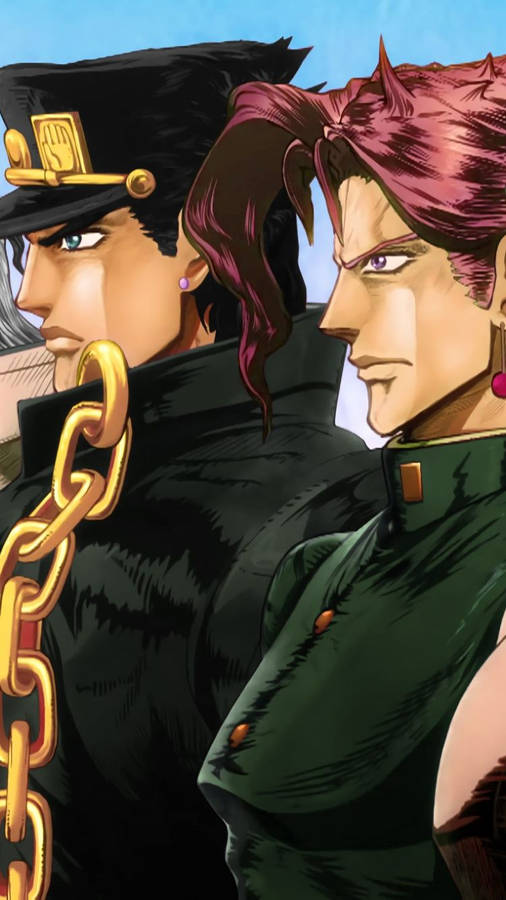 Jojo Phone Jotaro And Kakyoin Wallpaper