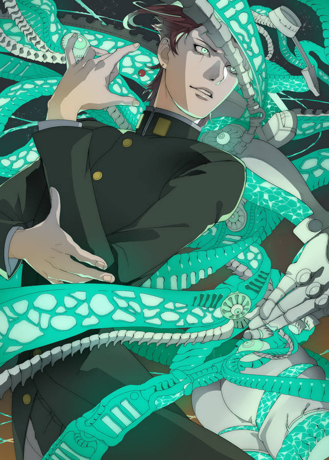 Jojo Phone Kakyoin And Hierophant Green Wallpaper