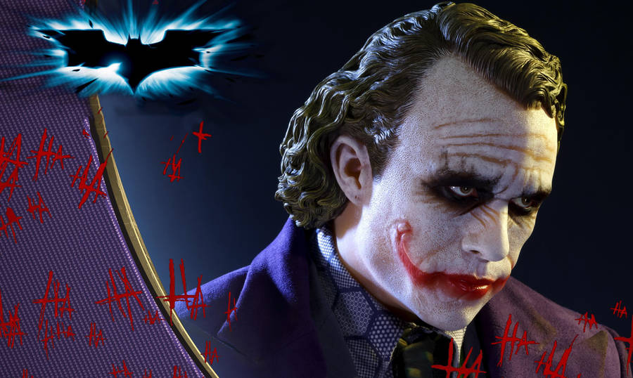 Joker 4k Ultra Hd Ha Ha Ha And Bat Logo Wallpaper