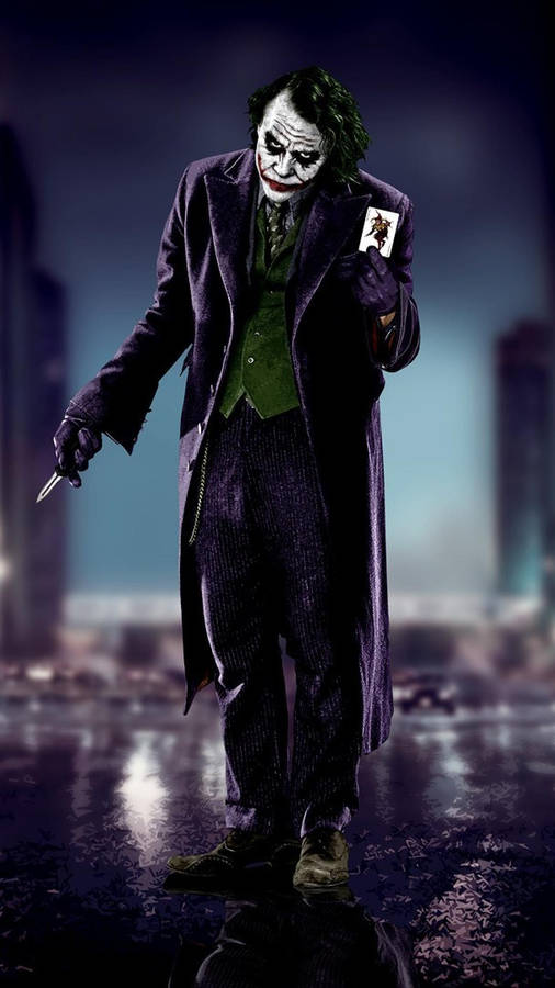 Joker Iphone Dark Purple Wallpaper