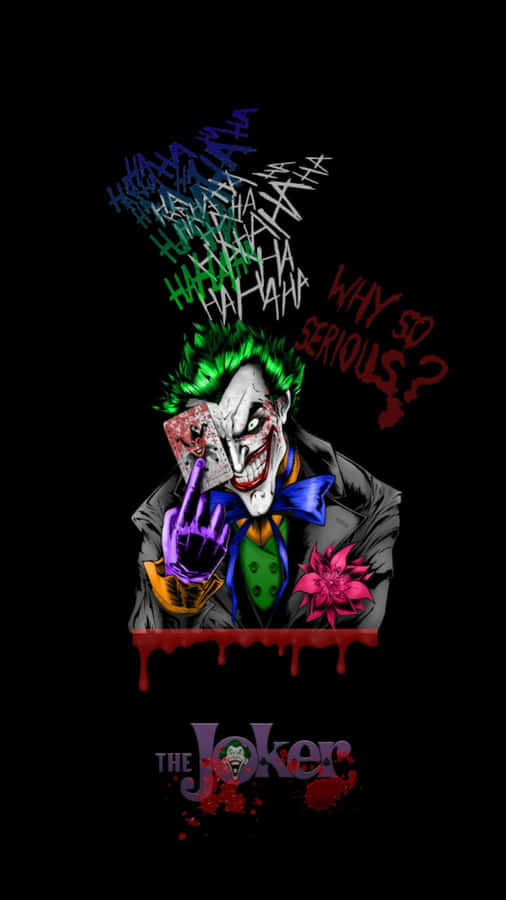 Joker Laughing Maniacally In The Dark Wallpaper