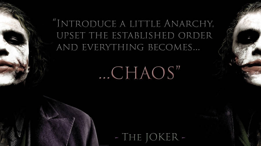 Joker's Quotes From Batman Wallpaper