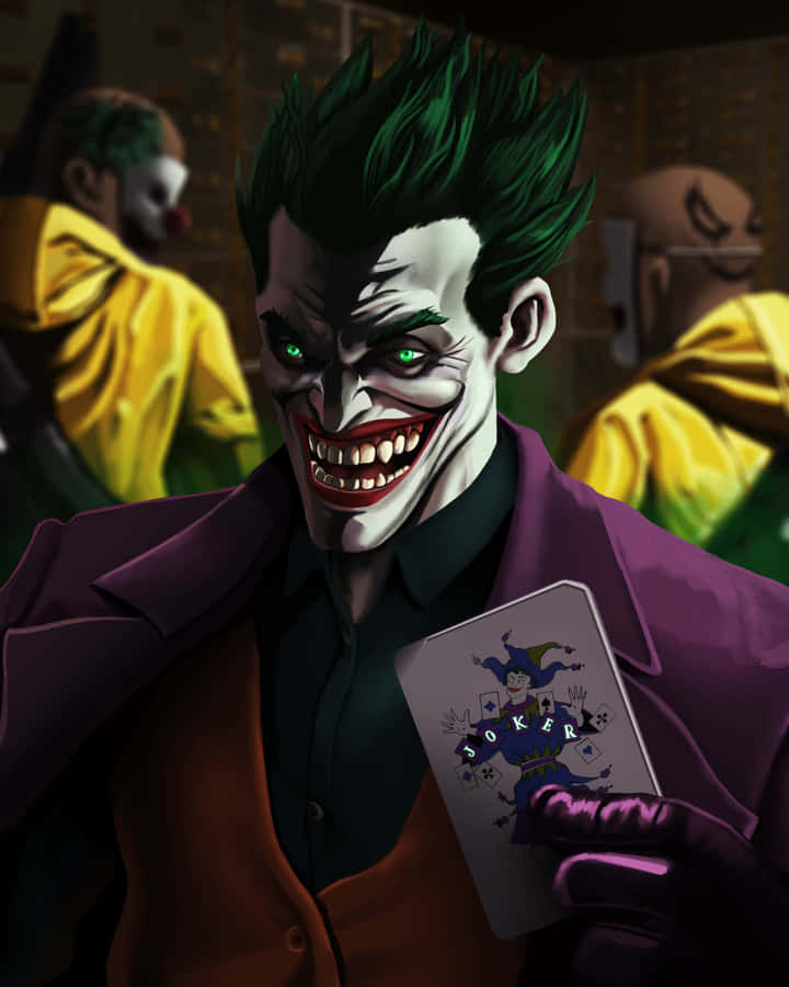 Joker With Playing Card Wallpaper