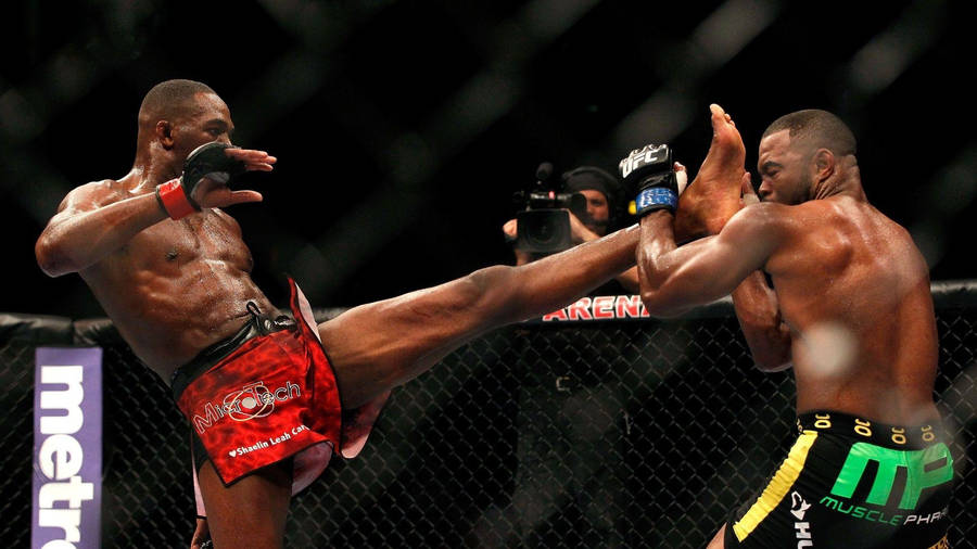 Jon Jones High Kick Fight Wallpaper