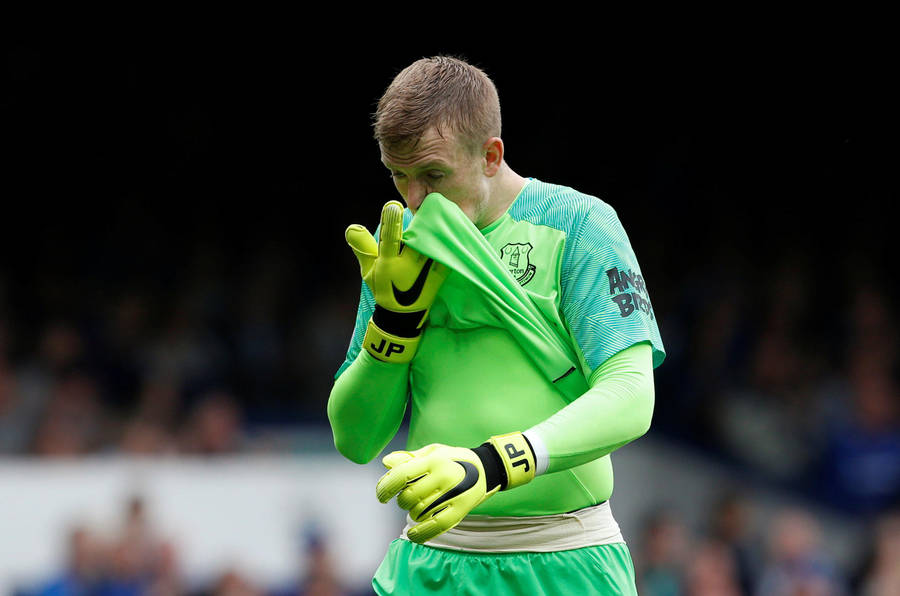 Jordan Pickford Wiping His Face Wallpaper