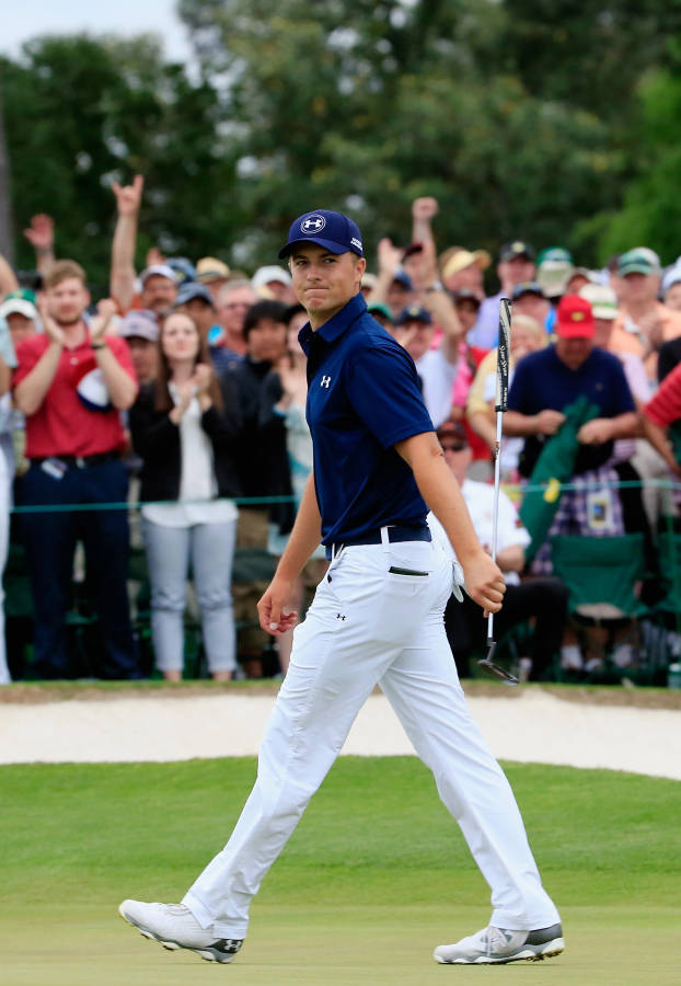 Jordan Spieth Walking Across A Field Wallpaper