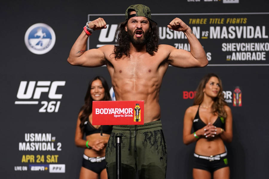 Jorge Masvidal Flexing Weight Wallpaper