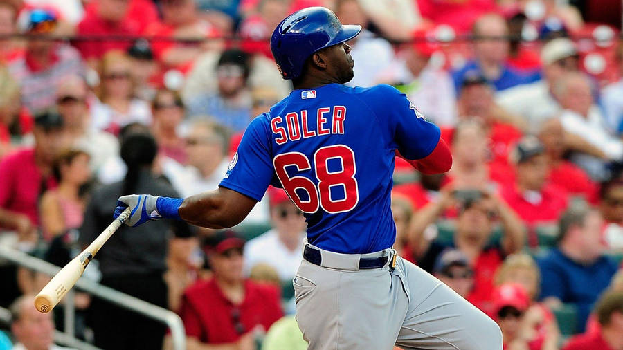 Jorge Soler In Blue After Swinging Wallpaper