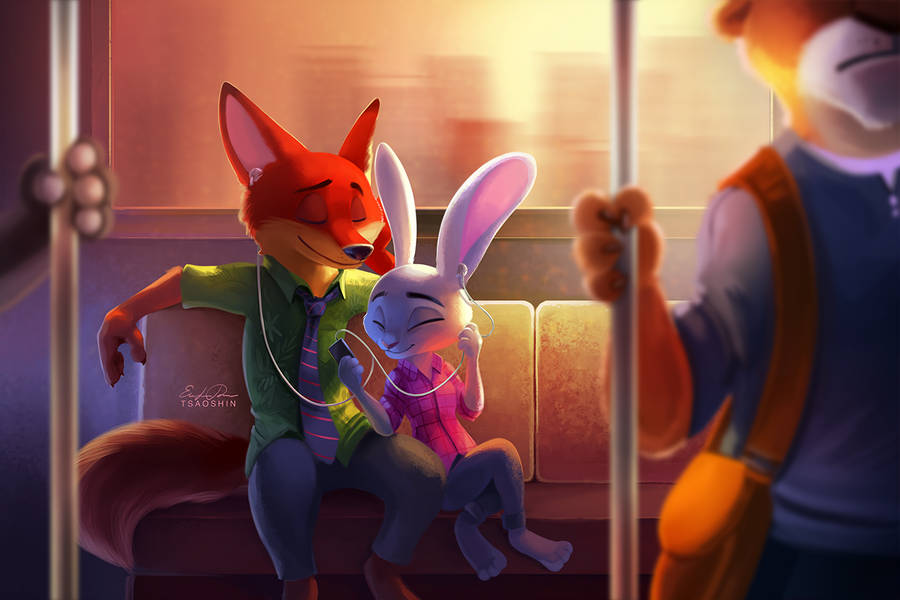 Judy Hopps Nick Wilde Music Wallpaper