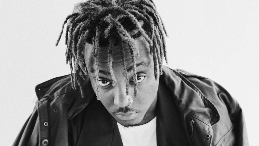 Juice Wrld 999 Grayscale Wallpaper