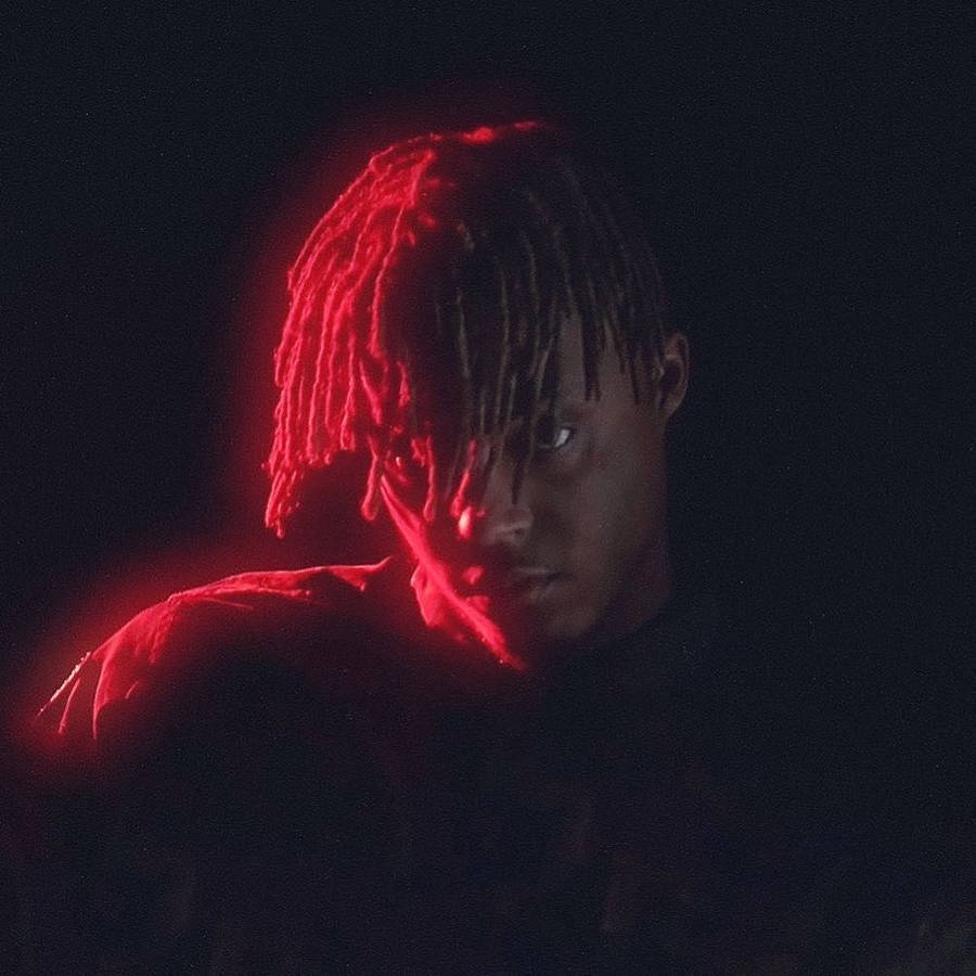 Juice Wrld 999 Neon Red Wallpaper