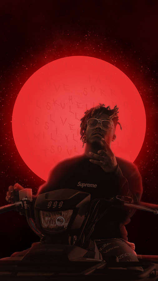 Juice Wrld Aesthetic Red Moon Wallpaper