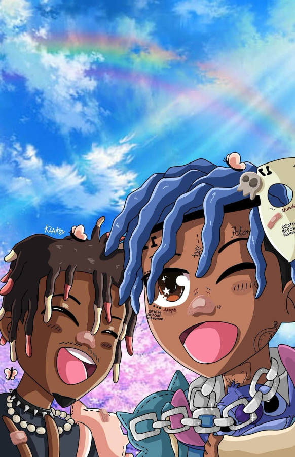 Juice Wrld Anime With Xxxtentacion Wallpaper