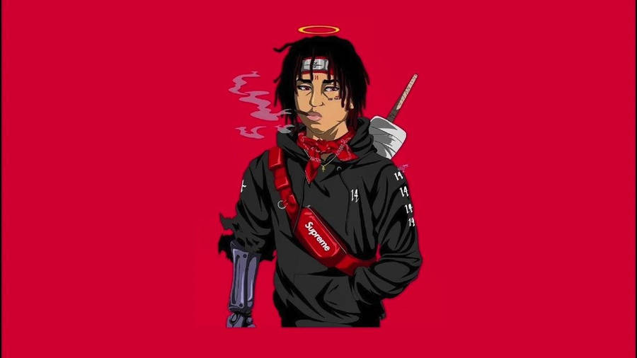 Juice Wrld Cartoon As Ninja Wallpaper