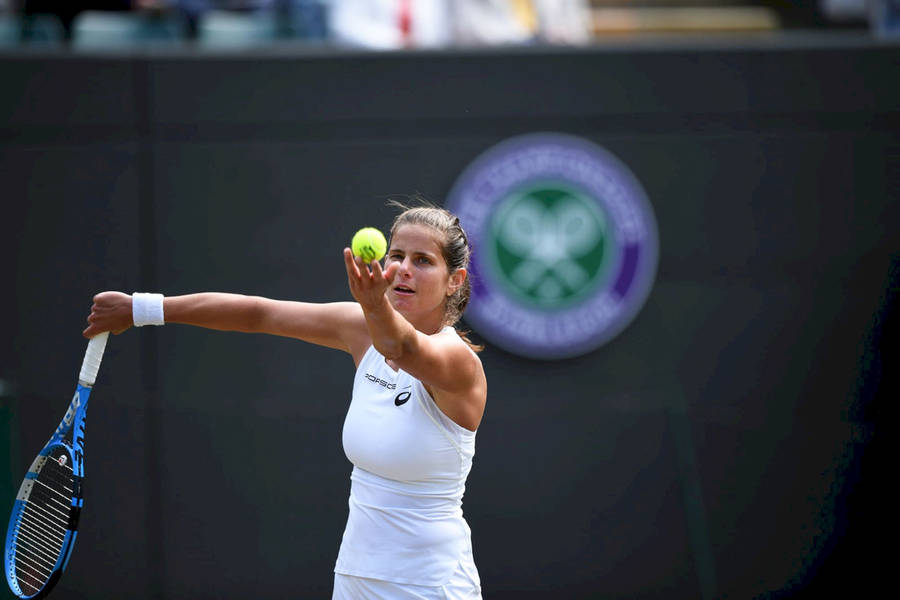 Julia Goerges Tennis Serve Wallpaper