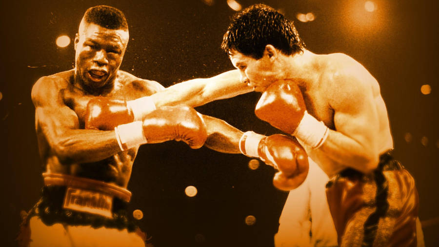 Julio Cesar Chavez Unleashing A Powerful Left Hook Wallpaper