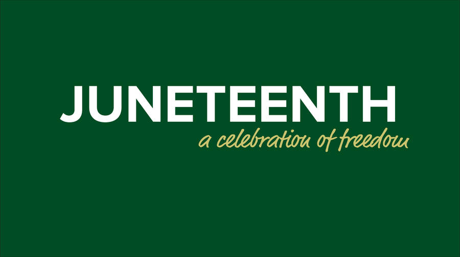 Juneteenth Monochrome Green Poster Wallpaper