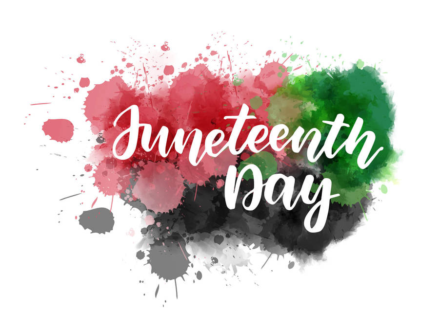 Juneteenth Watercolour Blotch Poster Wallpaper