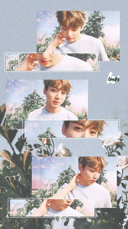 Jungkook Aesthetic Creative Collage Wallpaper