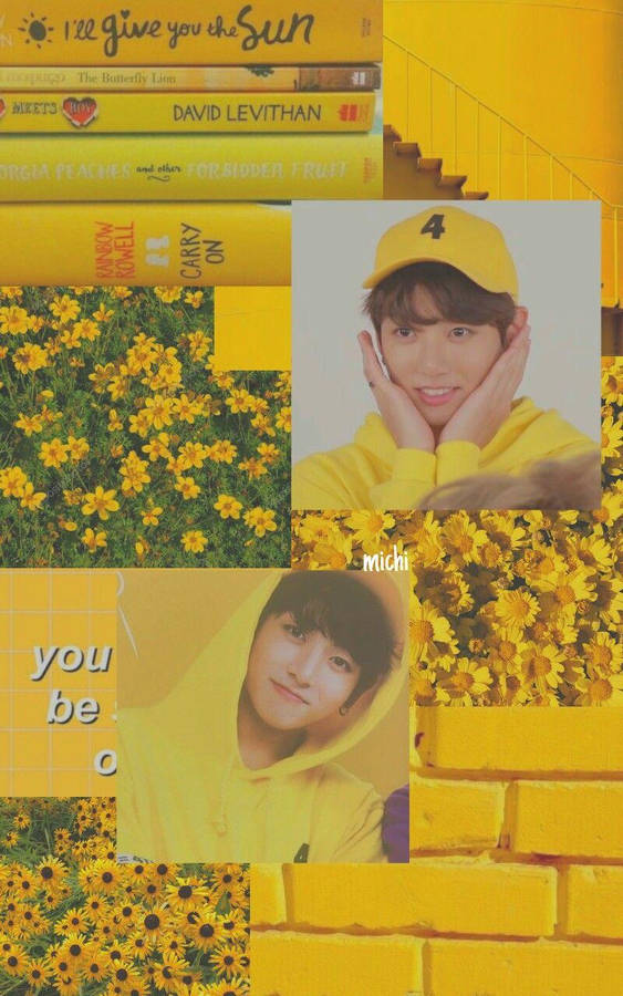 Jungkook Aesthetic Yellow Wallpaper