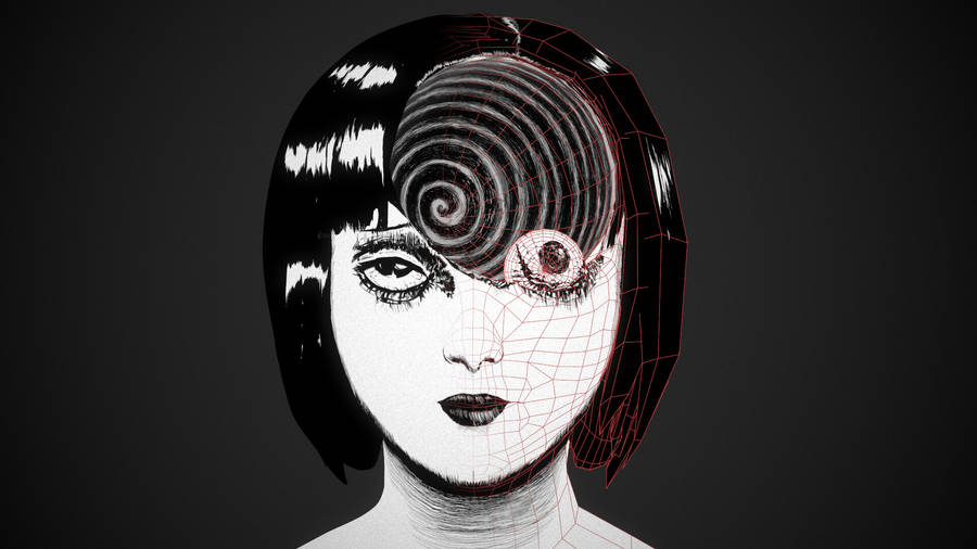 Junji Ito Black Hole Girl Artwork Wallpaper